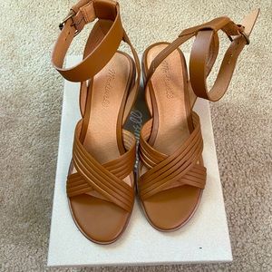 Madewell leather heeled sandals